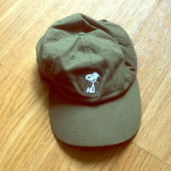 Nwot Army Green Snoopy Cap 